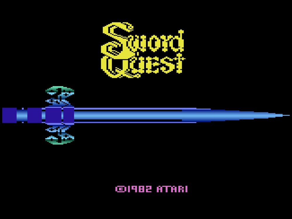 Title Screen of Swordquest Earthworld for Atari 2600